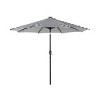 WestinTrends 9 Ft Outdoor Patio Solar LED Market Umbrella with Black Round Base - 2 of 3