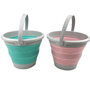 SAMMART 5.5L (1.4 Gallon) Set of 2 Collapsible Plastic Bucket - 1 of 4
