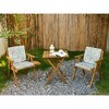 ARTPLAN Outdoor Chair Cushions for Patio Furniture, Waterproof Outdoor Cushions, Round Corner Patio Chair Cushions Set of 4 with Ties,17"x16"x2" - 2 of 4