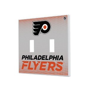 NHL Eastern Conference Teams Linen Hidden-Screw Light Switch Plate for Double Toggle - 1 of 4