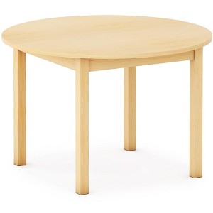 Guidecraft EdQ Toddler Table- Natural: Round Wooden Activity Table for Kids, 30" Diameter | Toddler Desk for Playroom, Daycare & Preschool - 1 of 3