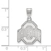 Black Bow Jewelry 14k White Gold Ohio State Buckeyes NCAA Medium Pendant - 2 of 3