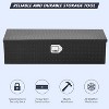 48 Inch Heavy Duty Aluminum Truck Bed Tool Box, Diamond Plate Storage with Sliding Tray, Lockable Tool Chest for Pickups, RVs & Trailers - 3 of 4