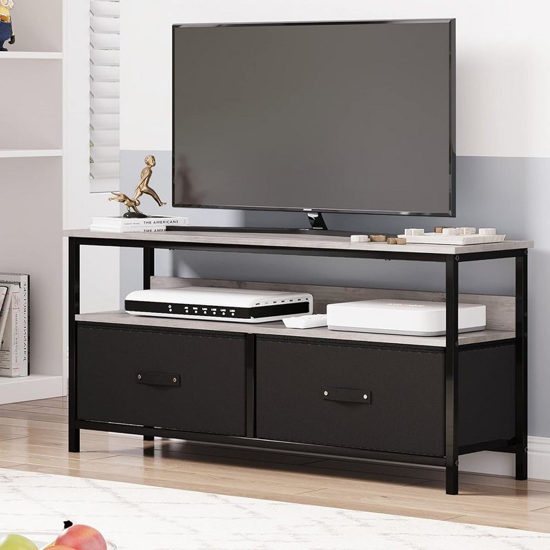 Dresser TV Stand 50 Inch Entertainment Center with Storage TV Stand for Bedroom Small TV Stand Dresser with Drawers and Shelves, 1 of 9