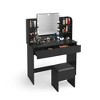 CENGHU Vanity with Lights and Mirror, Makeup Desk with Drawers and Cabinet Vanity Desk with Led Light , Makeup Vanity, Vanity Table for Bedroom - 2 of 4