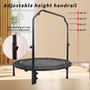 BestParts 48" Foldable Mini Fitness Trampoline with Adjustable Handle – Indoor & Outdoor Use - 2 of 4