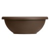 The HC Companies GAB18000E21C006LRTOX 18 Inch Sun Fade and Crack Resisting Leakproof Resin Plain Semi Circular Garden Bowl Planter, Chocolate Brown - 2 of 4