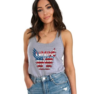 Simply Sage Market Women's America Wings Graphic Racerback Tank - 1 of 4
