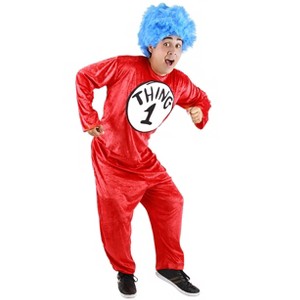 HalloweenCostumes.com 2X   Dr. Seuss Thing 1 and Thing 2 Costume for Adult ., Red/White/Blue - 1 of 4
