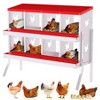 Nesting Boxes for Chickens, Metal Roll Out Laying Nest Box with Perch, Secure Lid Wall Mount or Free Standing - 2 of 4