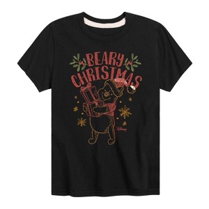 Boys' - Winnie the Pooh - Pooh Wishes A Beary Christmas Short Sleeve Graphic T-Shirt - 1 of 4