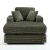 GDFStudio Vani Modern Corduroy Upholstered Chaise Lounge with Detachable Cushions - 3 of 4