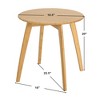 Costway Natural Round End Table Modern Stylish Side Table w/ 20'' Round Tabletop - 3 of 4