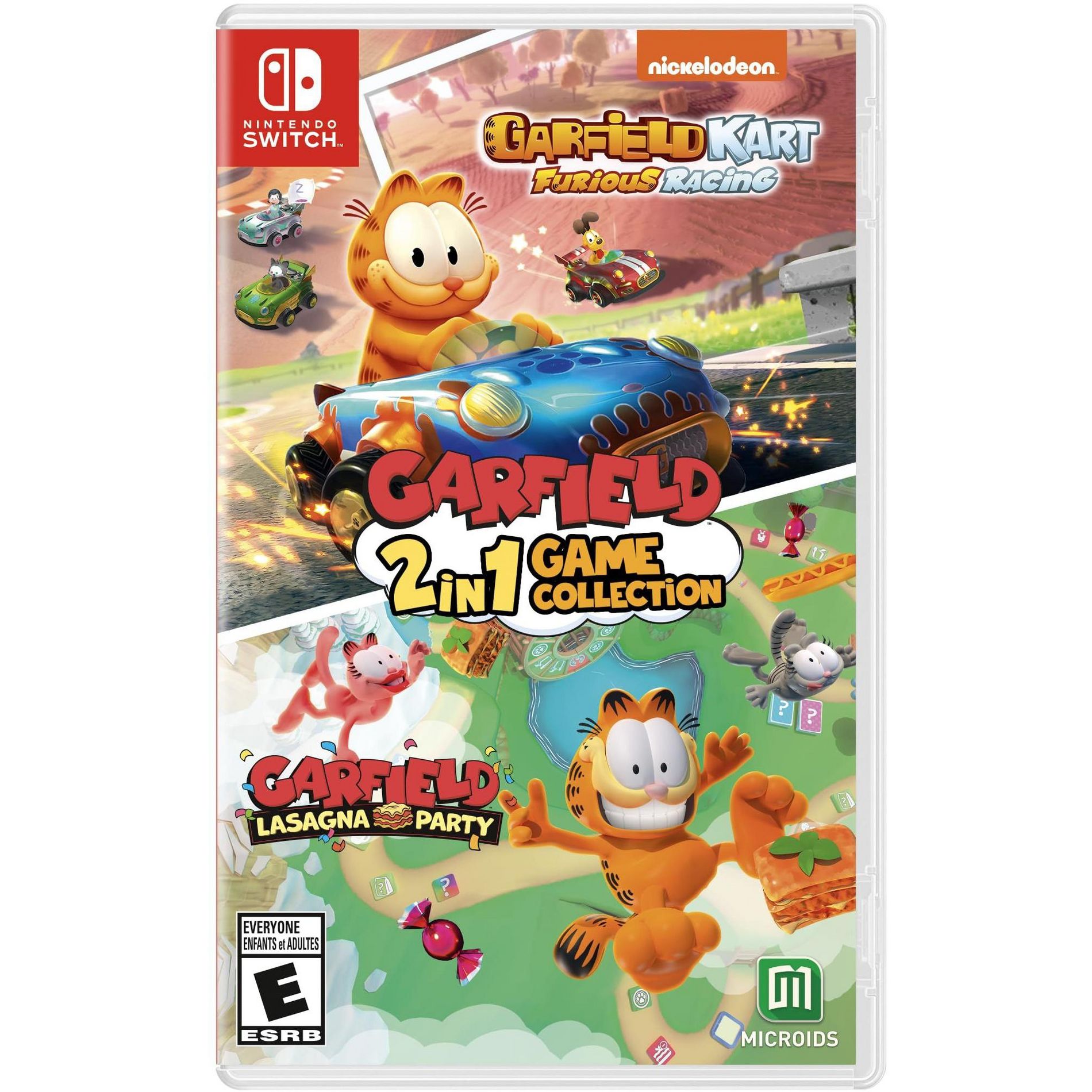 Garfield 2-in-1 Game Collection: Garfield Kart and Lasagna Party - Nintendo Switch