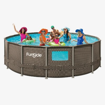 Funsicle 16 ft Crystal Vue Oasis Designer Pool - Double Rattan