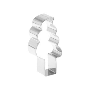 Unique Bargains Cookie Mould Cutter Notched Ice Cream Shape Dishwasher Safe Stainless Steel Silver Tone 1Pcs - 1 of 4