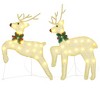 Aghana Digitals 2-Pack Fabric LED Reindeer Decor, Warm White String Lights, USB Powered, - 4 of 4