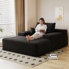 MAYEERTY Modern Sofa Bed Black - Corduroy, Lounger, No Assembly, for Movie/Bonus Room - 4 of 4