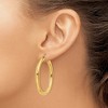 Black Bow Jewelry 4mm x 45mm 14k Yellow Gold Classic Round Hoop Earrings - 3 of 4
