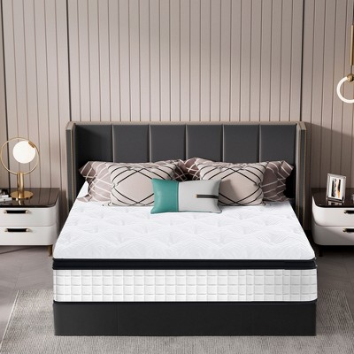 DOMETOUR Twin Size 12 Inch 7-Zoned Cool Memory Foam Individual  Pocket Spring Hybrid Mattress