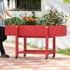 Arceso Raised Garden Bed with Wheels, HDPS Elevated Planter Box with Tools, Weather Resistant, Standing Growing Bed Herb Planter for Vegetable - 3 of 4