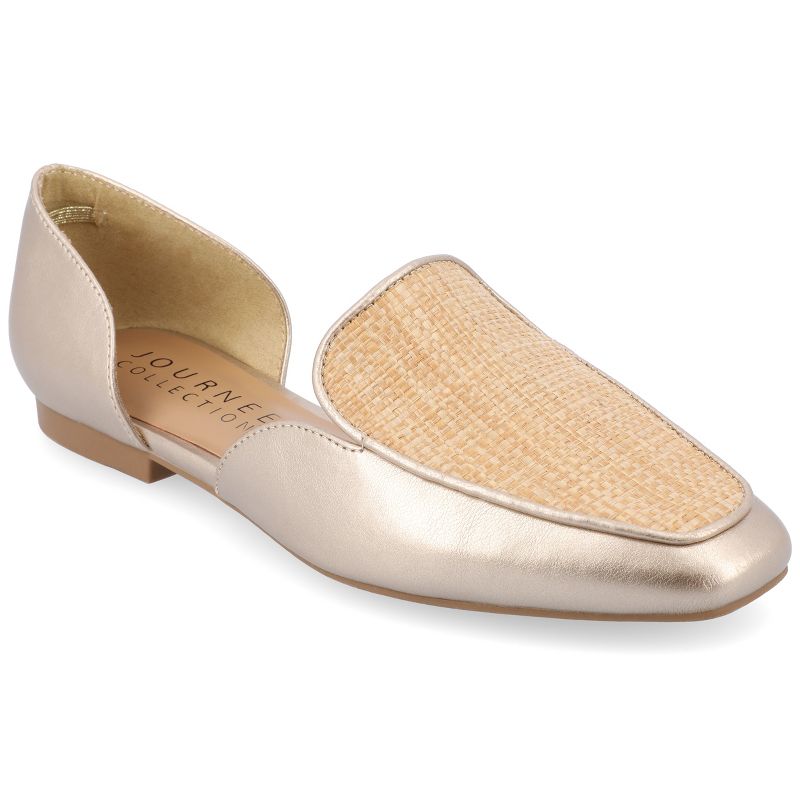 Journee Collection Womens Kennza Tru Comfort Foam Soft Faux Leather Slip On Flats, 1 of 10
