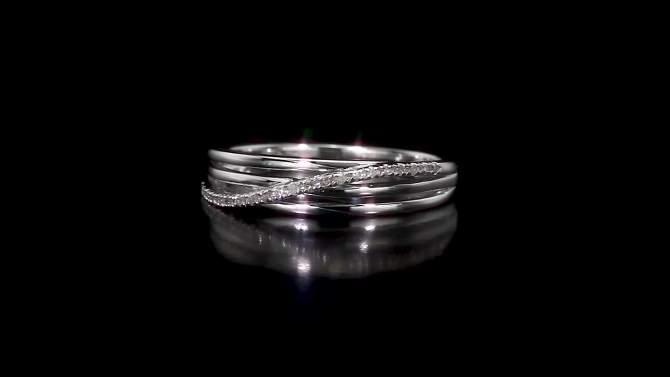 0.06 CT.T.W. White Diamond Cocktail Ring in Sterling Silver, 2 of 4, play video