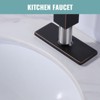 WOWOW 304 Stainless Steel Faucet Deck Plate – Fits 1 to 3 Hole Sinks, For Kitchen & Bathroom - 3 of 4