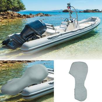 Unique Bargains 210d Trailerable Boat Cover Waterproof Fishing Ski Bass Speedboat  V-shape Silver Tone Gray Gray 224.41x118.11(l*w) : Target
