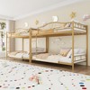 Twin Over Twin Metal Bunk Bed with Ladder & Full Guardrail, Heavy-Duty Frame 400 lbs Capacity, Space-Saving Design - 3 of 4