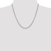 Black Bow Jewelry 2.4mm, 14k White Gold Hollow Round Box Chain Necklace - 2 of 4
