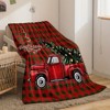 Lomsoe Ultra-Soft Cozy Plaid Truck & Christmas Tree Flannel Throw Blanket for All-Season Comfort - Perfect Christmas Gift. - 2 of 4