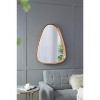 Lyngins 30x38 Inch Wall Mount Vanity Mirror,Modern Irrgeular Bathroom Mirror with Wooden Frame for Bathroom,Bedroom - 2 of 4