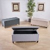 CAVINAS Modern Pull-Open Top Ottoman Bench with Nailhead Accents,Rectangular Storage Ottoman for Living Room - 3 of 4