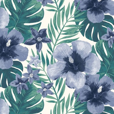 Salome Tropical Blue and Green High Back Outdoor Dining Chair Cushion