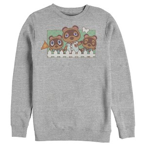 Men's Nintendo Animal Crossing Nook Family Portrait Sweatshirt - 1 of 4
