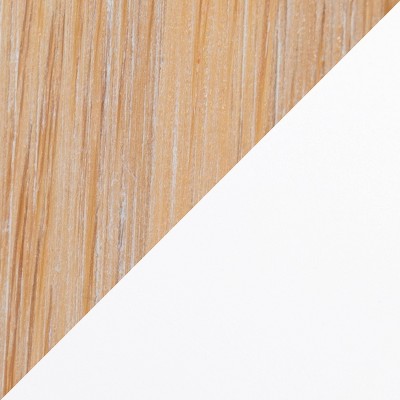 30" Bamboo Top Mid-Century Modern Counter Table with Chrome Accents