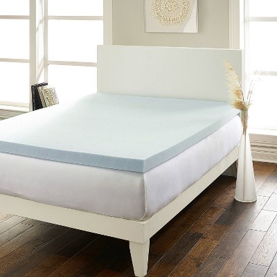 King 3" Blue Gel Memory Foam Mattress Topper