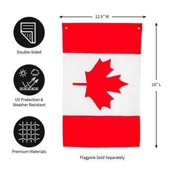 Evergreen Canada Garden Applique Flag 12.5 x 18 Inches Indoor Outdoor Decor