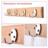 Unique Bargains Zinc Alloy Wall Mounted Rust Resistant Towel Coat Hook 8 Pcs - 2 of 3