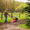 DR 11 Inch Rear Tine Walk Behind Rototiller Tiller with Power Driven Wheels, Drag Stake, Debris Shield, and Counter Rotating Tines, Orange - 4 of 4