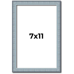 PosterPalooza | Photo Size Textured Blue Picture Frame - UV Acrylic, Foam Board Backing, Hanging Hardware - 1 of 4