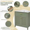 Vynxaria 30" Bathroom Vanity with Ceramic Sink Combination, Ample Storage - Features 1 Pullout and Multifunctional Shelf Dividers - 4 of 4