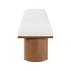 Meridian Furniture,Pavilion Cream Boucle Fabric Bench - 3 of 4