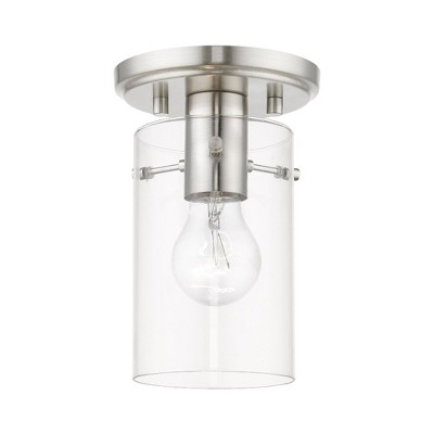 Livex Lighting Munich 1 - Light Flush Mount in  Brushed Nickel