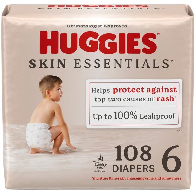 Huggies Skin Essentials Disposable Diapers - Econ+ Pack - Size 6 - 108ct