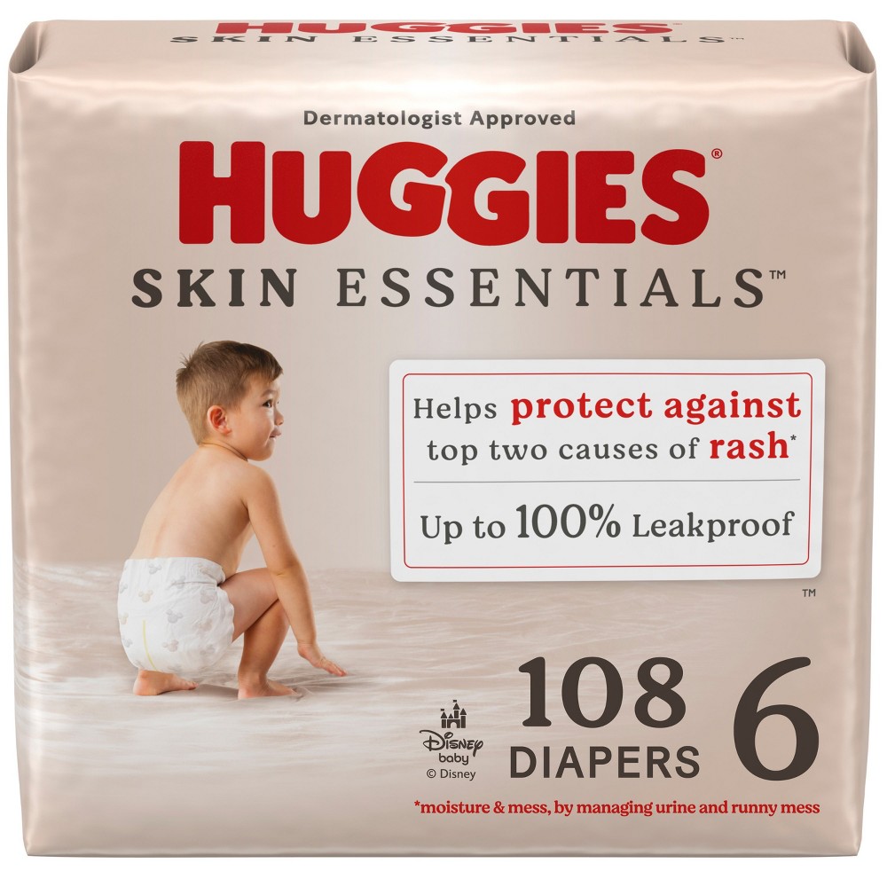 Huggies Skin Essentials Luxury Diapers - Size 6 - 108ct