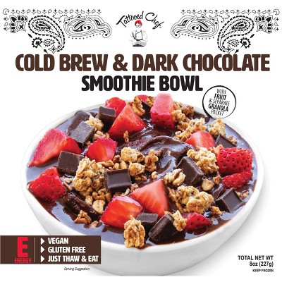 Tattooed Chef Frozen Cold Brew & Dark Chocolate Smoothie Bowl - 8oz