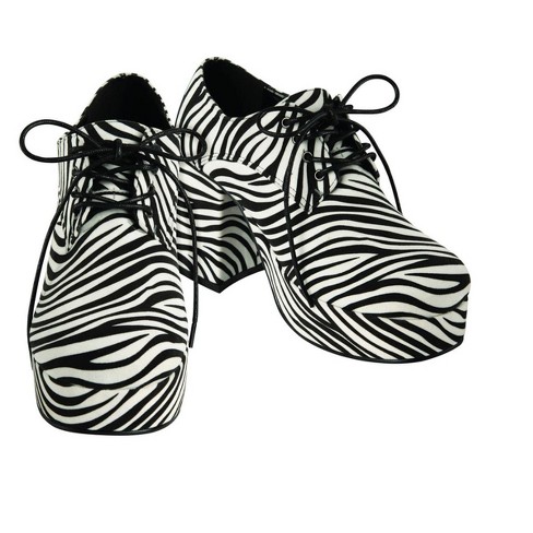 Mens zebra hot sale print shoes