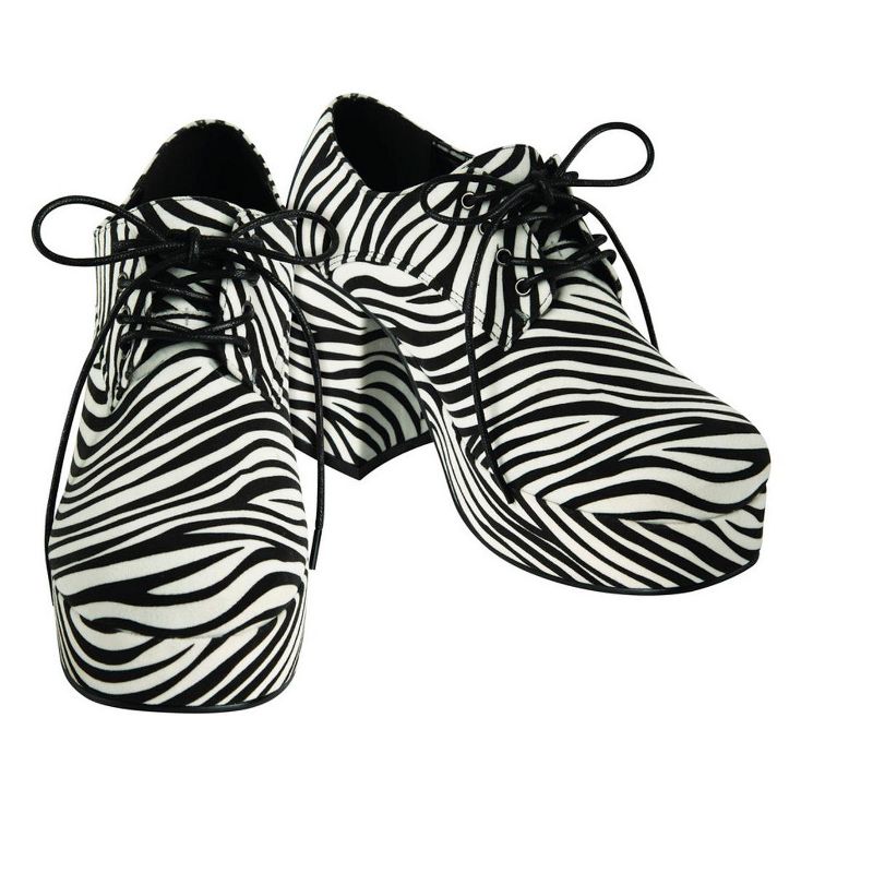 Rubies Men's Platform Zebra Shoes, 1 of 2